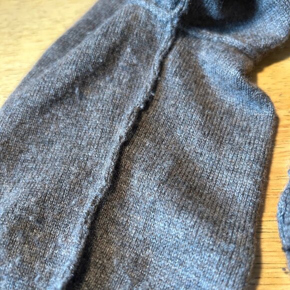 Womens Zhor & Nema Paris Taupe Black V-Neck Wool Cashmere Lace Cardigan M - Picture 13 of 15